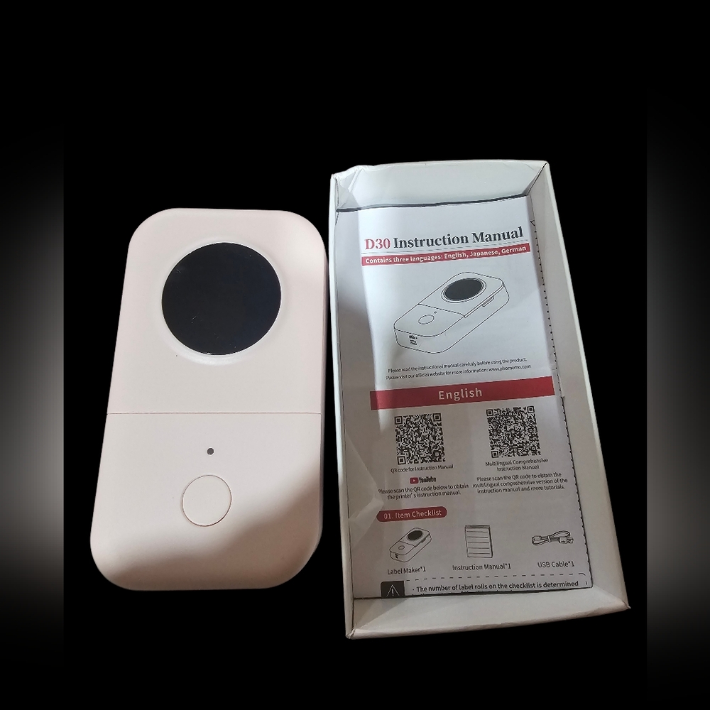 Phomemo D30 Smart‎ Mini Bluetooth Label Maker Thermal Printer Pink